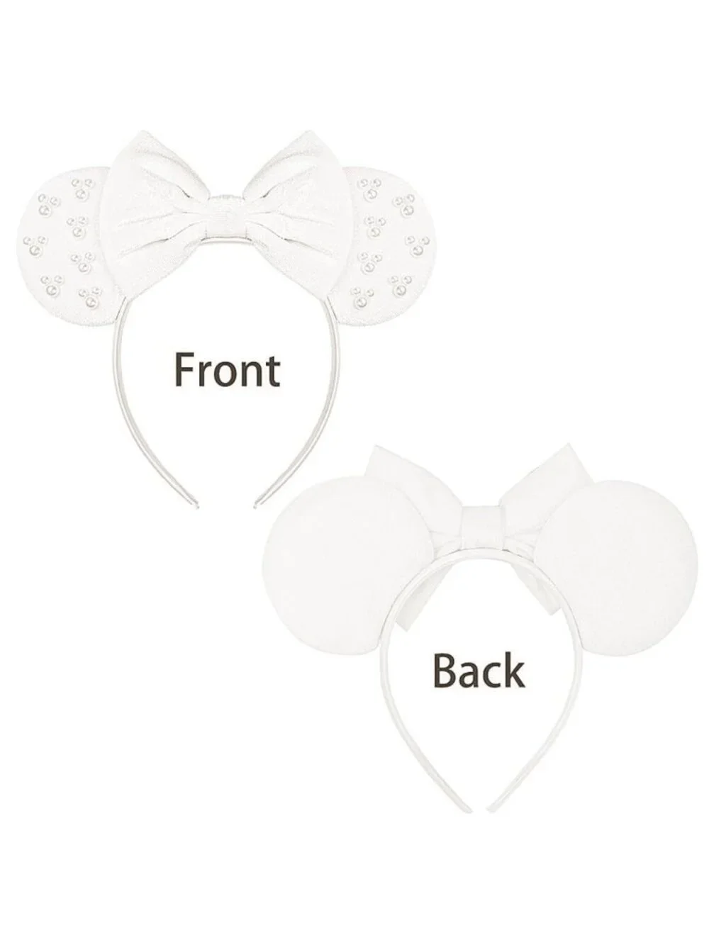 Women white cloth Hair Handmade Mickey Mouse Costume Headband